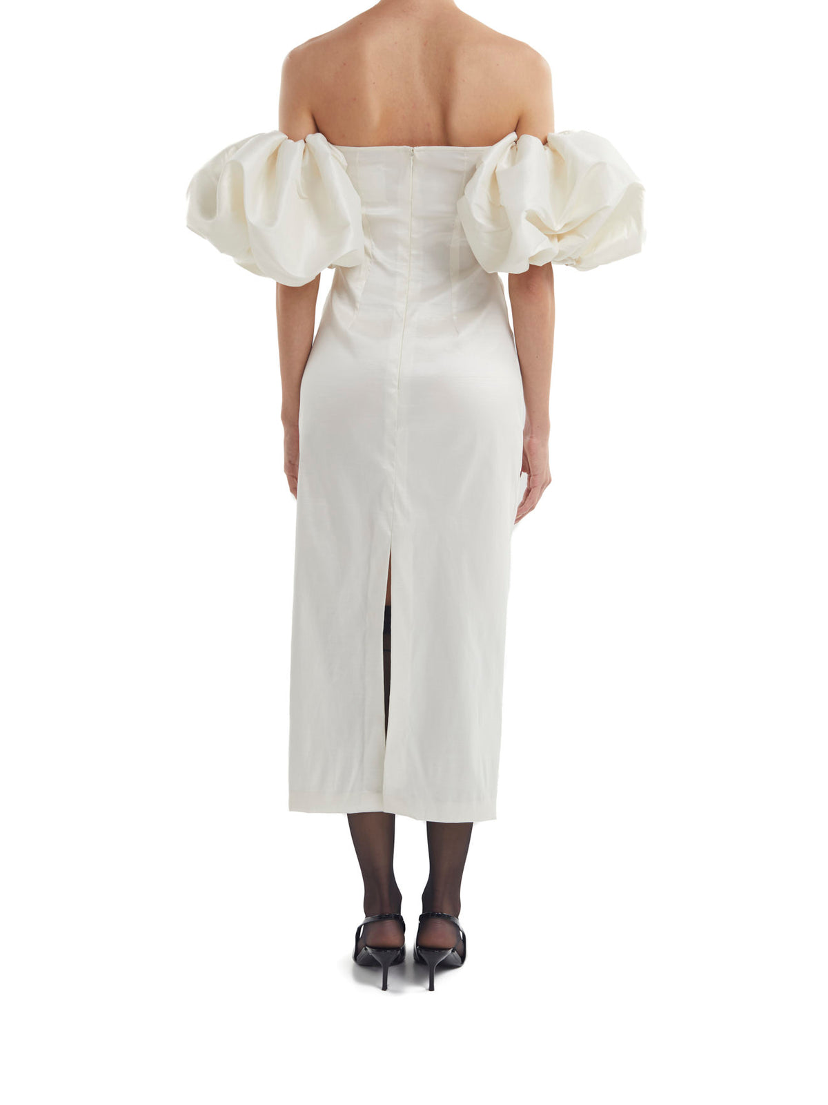 Erminia Dress Ecru Taffeta