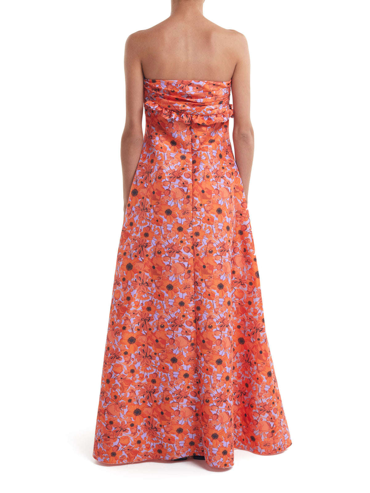 Judy Dress Orange Daisy Taffeta