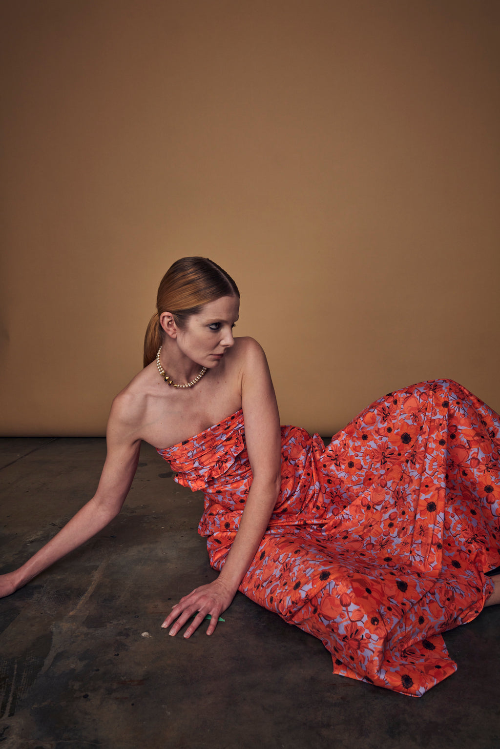 kika vargas orange dress Kika Vargas Adriana Maxi Dress - Norion Luxury