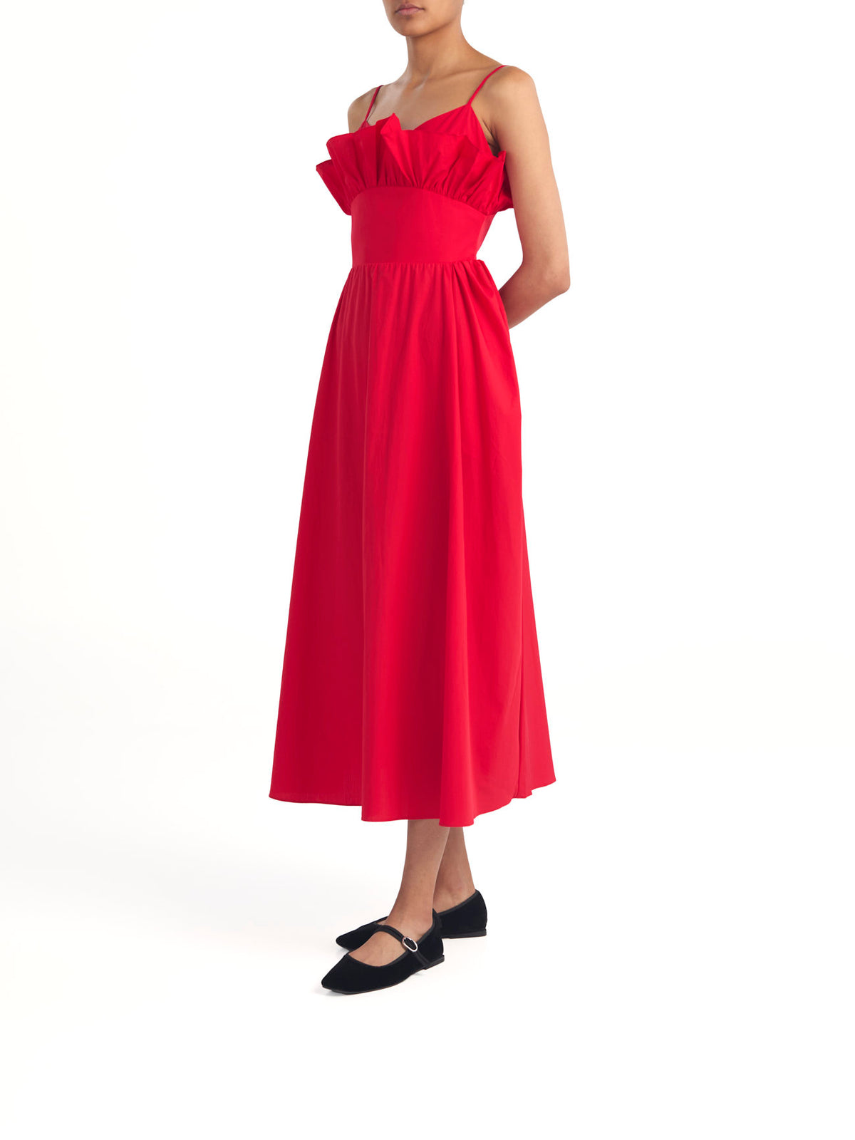 Exclusive Elisabeth Dress Red Cotton
