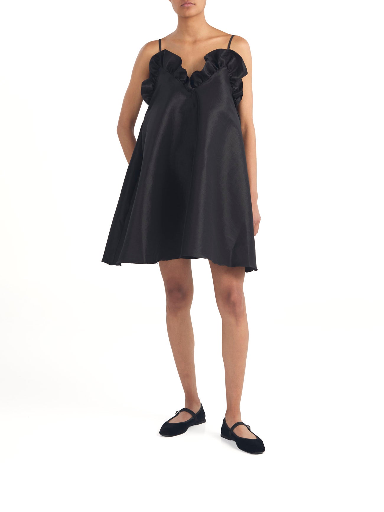 Exclusive Joan Dress Black Taffeta