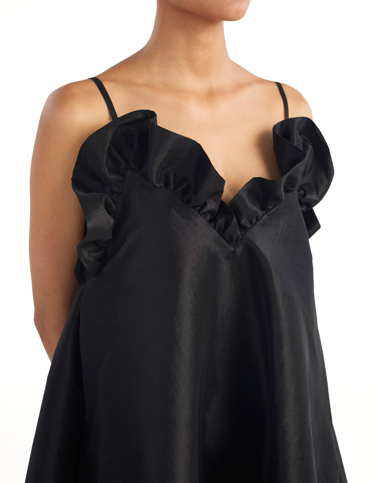 Exclusive Joan Dress Black Taffeta