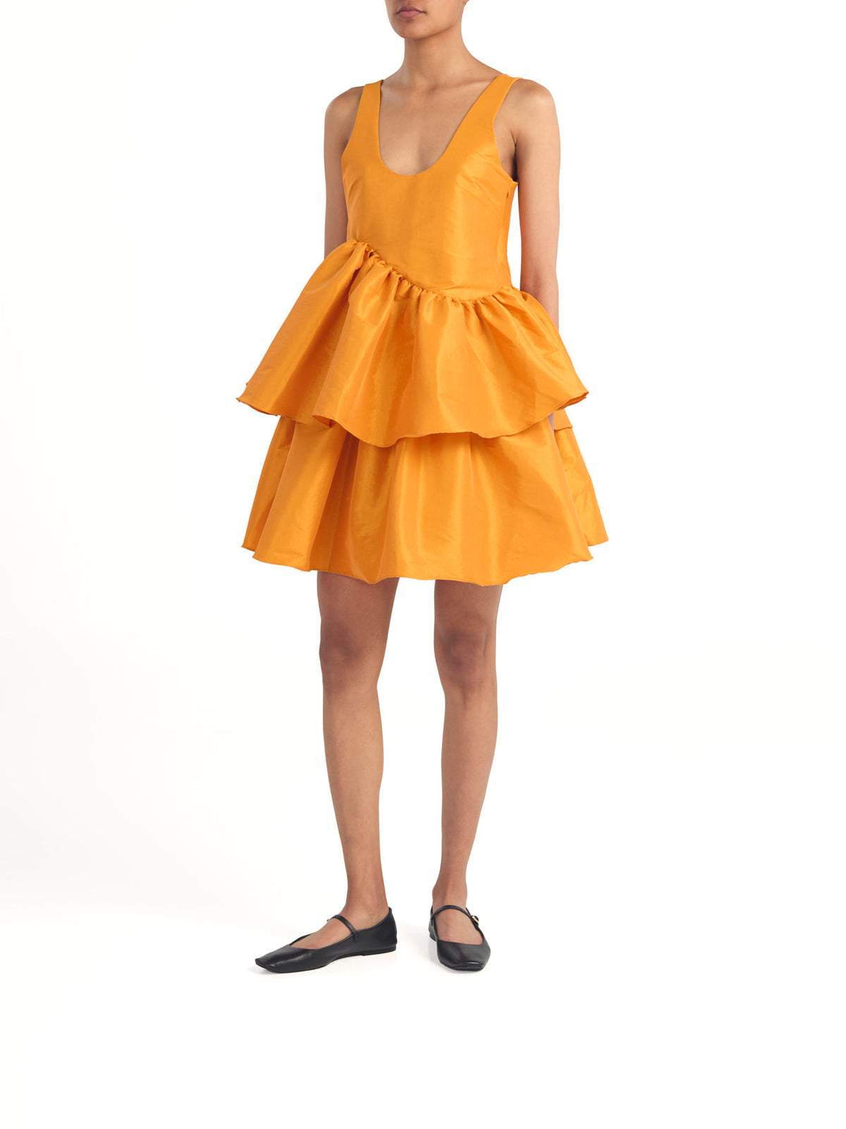 Valeria Dress Orange Taffeta