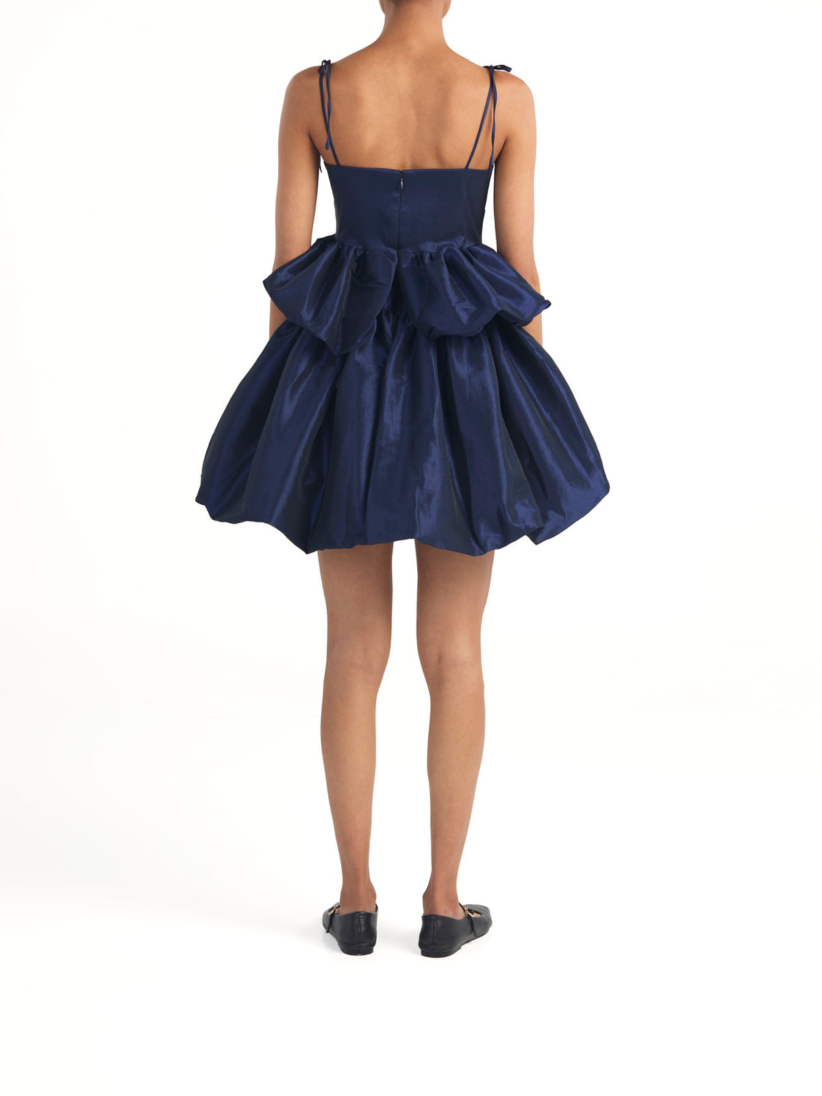 Serena Dress Navy Taffeta