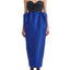 Halima Dress Black & Blue Taffeta