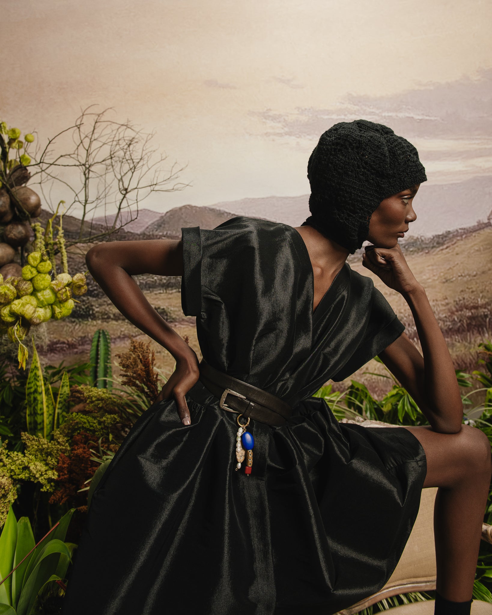 BILLIE DRESS BLACK TAFFETA