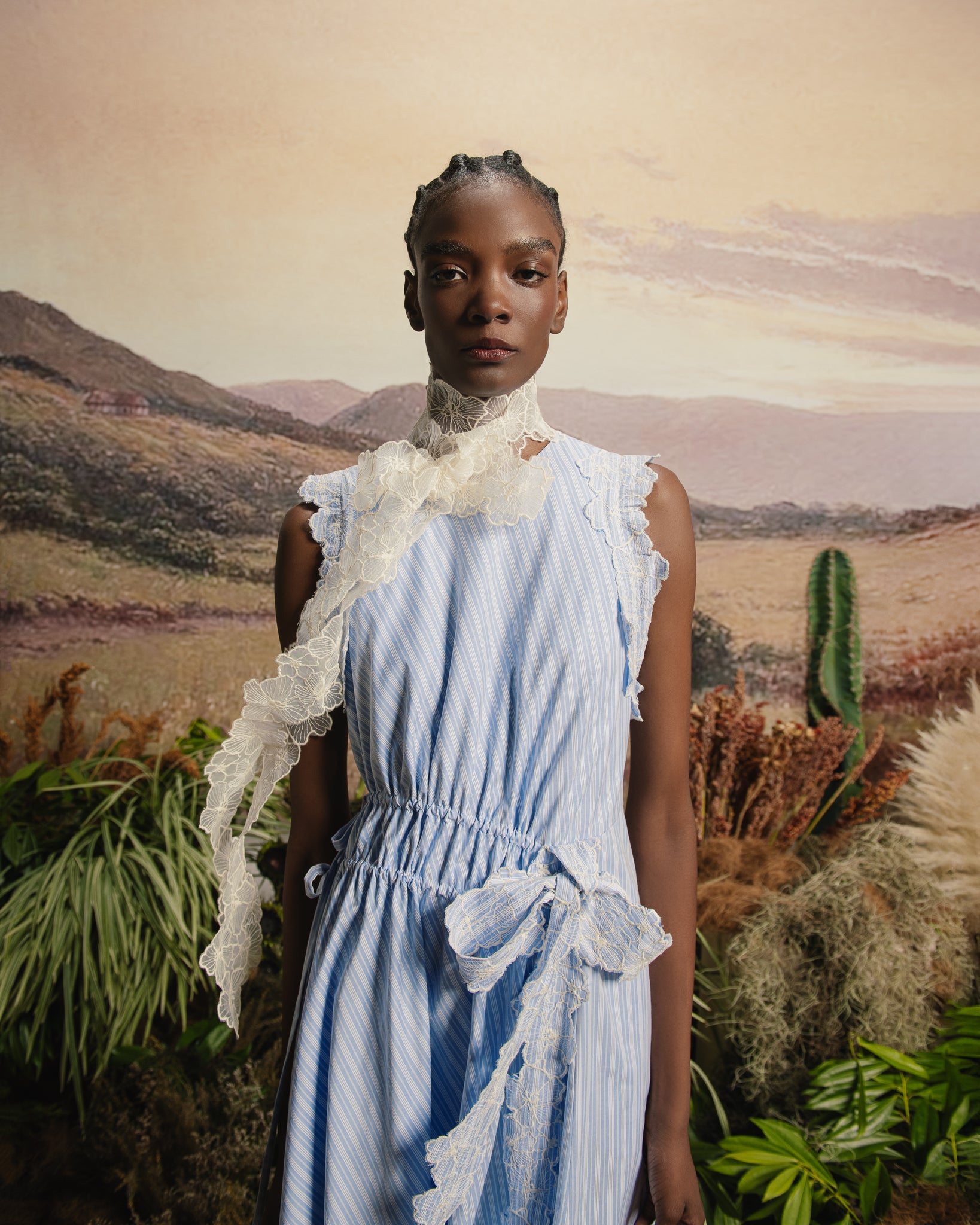 HANNA DRESS BLUE STRIPES COTTON – Kika Vargas